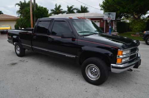 2000 chevrolet k3500 ls crew cab pickup 4-door 7.4l 454 v8 4x4 florida truck