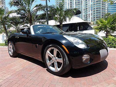 Florida sharp black pontiac solstice convertible 5spd roadster great low price