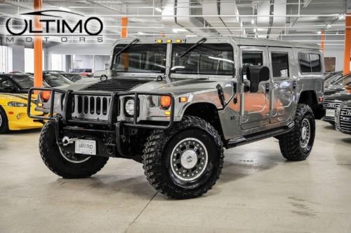 Hummer h1-silver-black interior-v8turbo