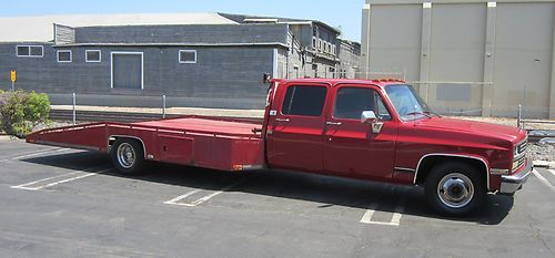 1984 chevrolet tow ramp truck 3500 crew cab hodges car hauler