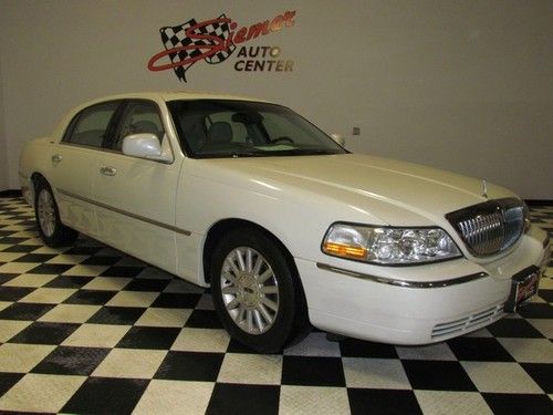 Towncar,white ,tan leather