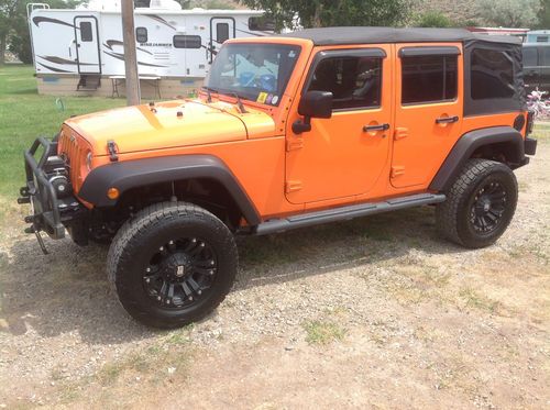 2012 jeep wrangler unlimited sport 3.6l lift winch custom bumpers wheels tires