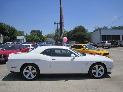 Brand new classic white 2013 dodge challenger srt8 with red racing stripes