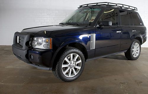 2007 range rover supercharged rare color combo rear dvd loaded lifted roof rack