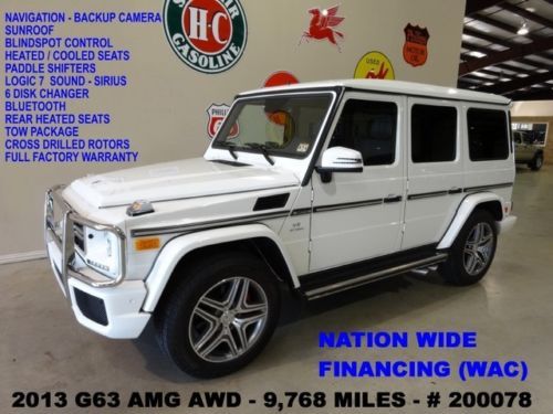 2013 g63 amg,sunroof,nav,back-up,htd/cool lth,h/k,20in amg whls,9k,we finance!!