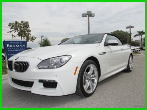 14 alpine white 640-i cic 3l i6  x-drive convertible *m-sport pkg *navigation