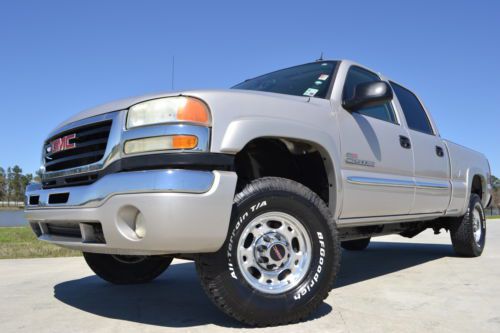 2004 gmc sierra 2500hd crew cab slt 4x4 diese low miles clean!!!