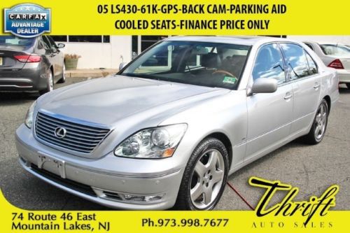 05 ls430-61k-gps-back cam-parking aid-cooled seats-finance price only