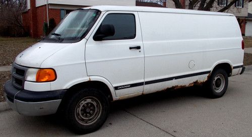 2002 dodge ram 2500 white cargo van heavy duty work truck