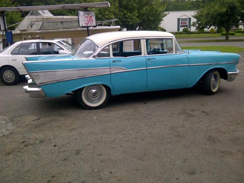 1957 chevrolet bel air 4 door sedan, rebuilt trans and new converter