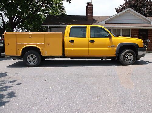 2003 chevy k2500 4x4 crew cab duramax utility body meyer snow plow snowplow