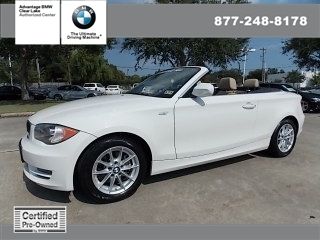 Cpo certified 128i 128 premium leather power heated seats bluetooth convertible