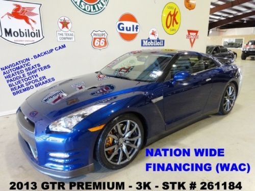 2013 gt-r premium awd,nav,back-up cam,htd lth,bose,b/t,20in whls,3k,we finance!!