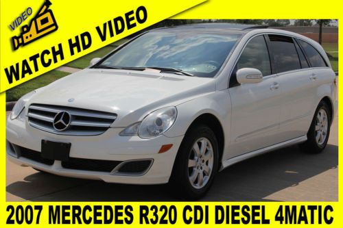 2007 mercedes r320 cdi turbo diesel,pano roof,pearl white,watch hd video