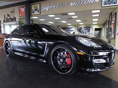 11 porsche panamera turbo black on black loaded 29k miles asanti wheels