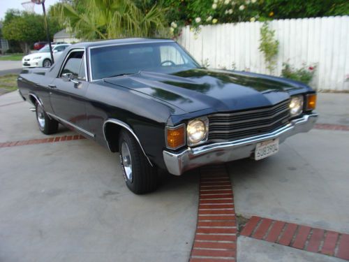 1972 chevy el camino black on black ac car 1968 1969 1970 1971 chevelle