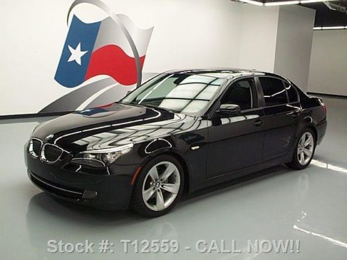 2008 bmw 528i sport sunroof nav leather blk on blk 50k texas direct auto