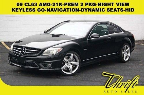 09 cl63 amg-21k-prem 2 pkg-night view-keyless go-navigation-dynamic seats-hid