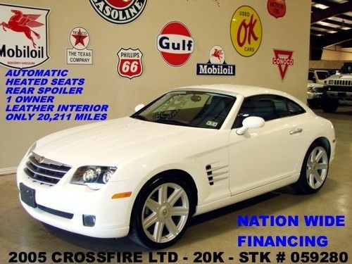 2005 crossfire limited rwd,automatic,heated leather,18 &amp; 19 whls,20k,we finance!