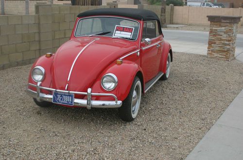 Freshly restored 1966 volkswagen 1300 beetle convertible stunning red &amp; black