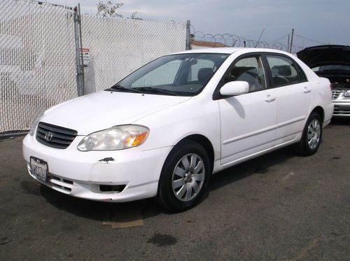 2003 toyota corolla, no reserve