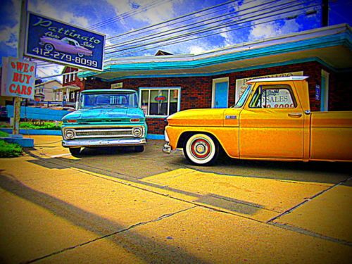 1965 chevy c10 shortbed fleetside hot rod/rat rod truck patina lowered