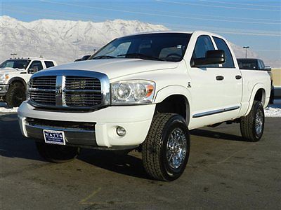 Dodge ram quad cab cummins diesel 4x4 laramie custom lift wheels tires leather