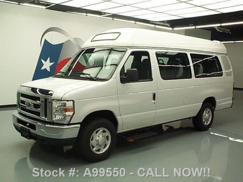 2010 ford e250 shuttle 12-pass hightop dvd rear cam 63k texas direct auto