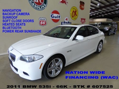 2011 535i,sunroof,nav,back-up cam,htd lth,park sensors,19in whls,66k,we finance!