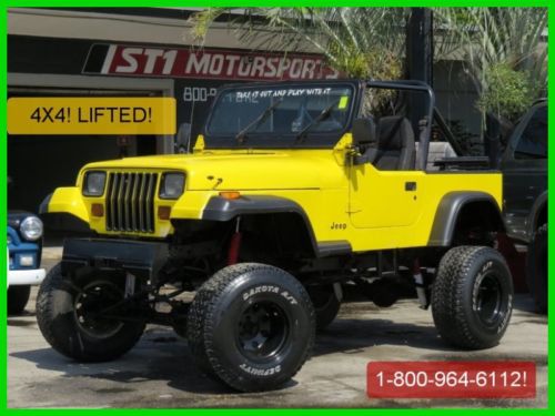 1990 jeep wrangler s 4x4 lifted big tires orig miles super sharp no reserve