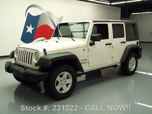 2010 jeep wrangler unltd sport hard top 4x4 nav 34k mi texas direct auto