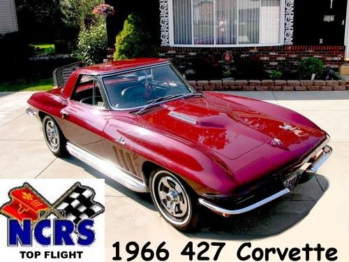 1966 corvette 427/390 l36 convertible w/ hardtop ncrs top flight 4 speed 66 67