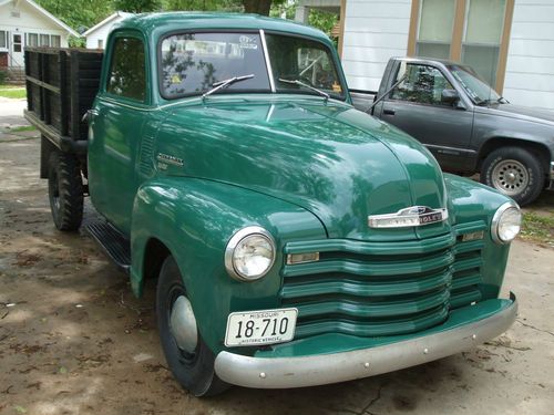 1950 chevrolet 3/4 ton stake side pickup truck