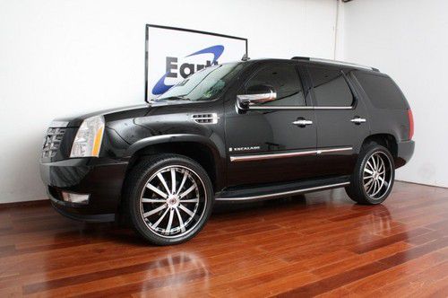 2007 cadillac escalade awd, nav, rear dvd, 24in red sport alloys, carfax cert!!!