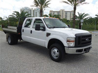 Dually diesel 4x4 crew cab long flatbed great strong truck fl