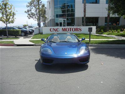 2005 ferrari 360 spider f1 tour de france blue tdf / low miles / 14 in stock