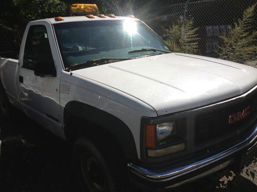 2000 gmc k3500 4x4 5.7 90k miles plow needs work snowplow no reserve