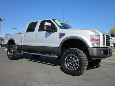 2008 ford f-250 super duty xlt crew cab diesel 4x4 lifted truck-