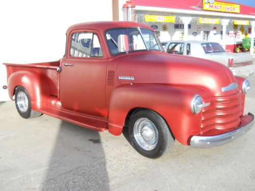 1952 chevy pickup truck deluxe cab 5 window street rod 350 v8 hot rod rat rod