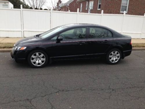 2010 honda civic lx sedan 4-door 1.8l low miles 40mpg black