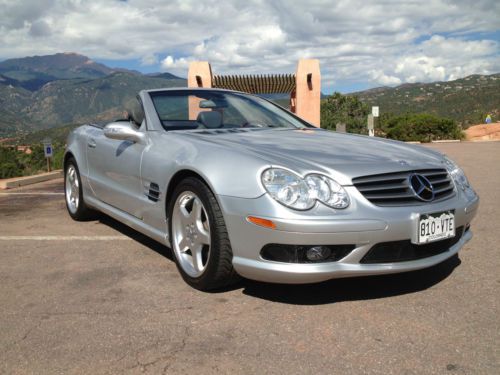 2003 mercedes-benz sl500 convertible 2-door, low miles, sport &amp; comfort packages