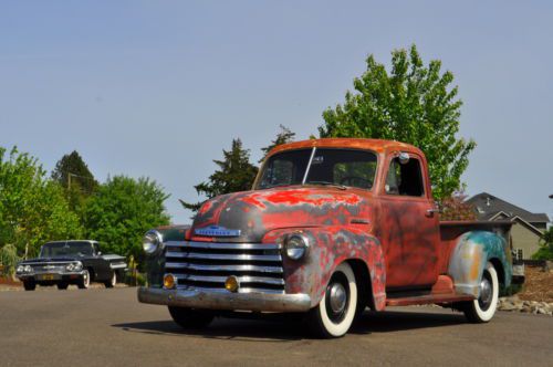 1951 chevrolet 3100 half ton short box finished oak bed hot rod rat rod chevry