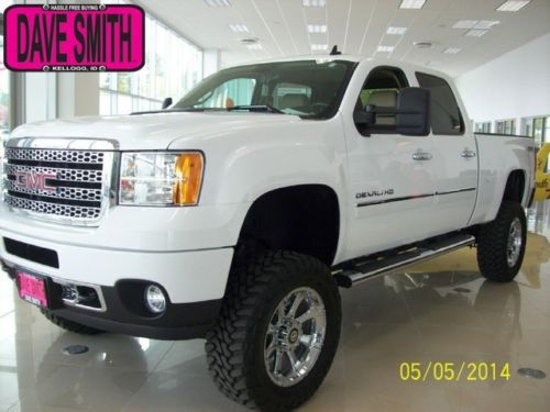 12 gmc sierra 2500hd denali 4x4 crew leather ac seats sunroof custom wheels tow