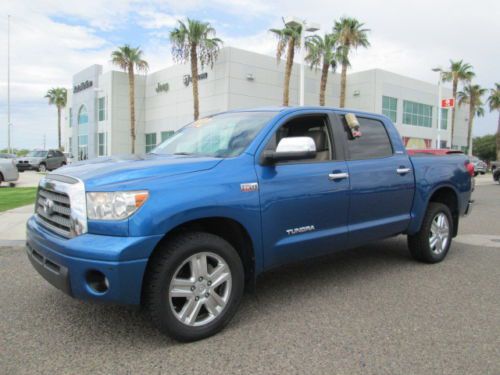 07 4x4 4wd blue 5.7l v8 leather navigation dvd sunroof crewmax pickup truck