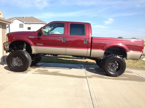 2004 ford f-250 super duty lariat crew cab pickup 4-door 6.0l lifted