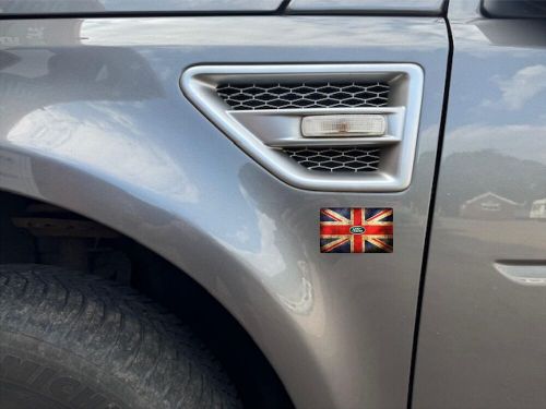 Land rover pair of union jack side pillar sticker decal graphics. printed