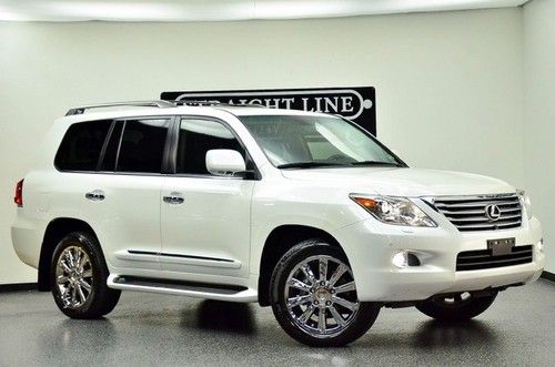 2010 lexus lx570 pearl white navigation chrome wheels