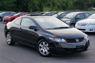 7-days *no reserve* '10 civic lx 2dr coupe auto 38mpg low mi carfax 1-owner