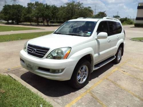 2003 lexus gx470 2 owners 143k. white,dvd,3rd row