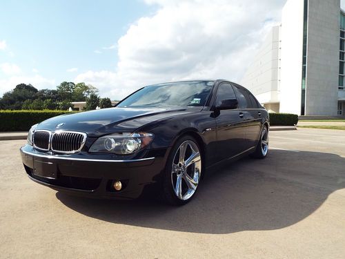 2007 bmw 750li sport pkg blk/blk immaculate clean smoke free serviced